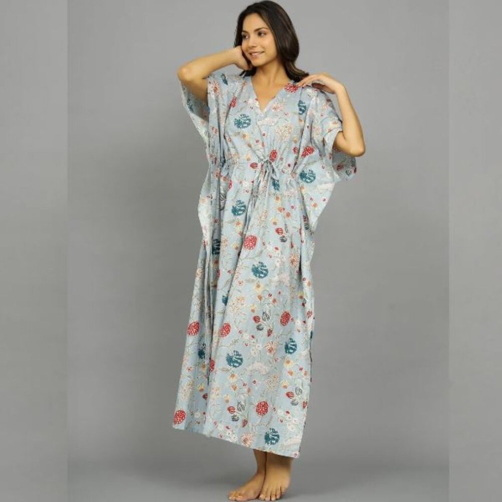 BRAND NEW Tie Dye Kaftan Dress, Women Caftan Dress Plus Size Clothing Caftan - Picture 2 of 5